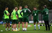 7 September 2018; Republic of Ireland assistant manager Roy Keane speaks to players during a Republic of Ireland Training Session at Dragon Park in Newport, Wales. Photo by Stephen McCarthy/Sportsfile