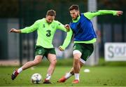 7 September 2018; Alan Judge and Matt Doherty, right, during a Republic of Ireland Training Session at Dragon Park in Newport, Wales. Photo by Stephen McCarthy/Sportsfile