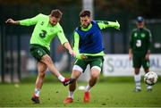 7 September 2018; Alan Judge and Matt Doherty, right, during a Republic of Ireland Training Session at Dragon Park in Newport, Wales. Photo by Stephen McCarthy/Sportsfile