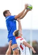7 September 2018; Ross Molony of Leinster in action against Caleb Montgomery of Ulster A during the Celtic Cup Round 1 match between Ulster A and Leinster A at Malone RFC in Belfast. Photo by Ramsey Cardy/Sportsfile