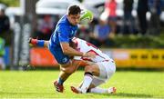 7 September 2018; Hugo Keenan of Leinster is tackled by Johnny McPhillips of Ulster A during the Celtic Cup Round 1 match between Ulster A and Leinster A at Malone RFC in Belfast. Photo by Ramsey Cardy/Sportsfile