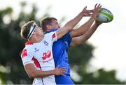 7 September 2018; Caleb Montgomery of Ulster A in action against Ross Molony of Leinster A during the Celtic Cup Round 1 match between Ulster A and Leinster A at Malone RFC in Belfast. Photo by Ramsey Cardy/Sportsfile