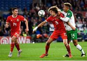 6 September 2018; Ethan Ampadu of Wales in action against Callum Robinson of Republic of Ireland during the UEFA Nations League match between Wales and Republic of Ireland at the Cardiff City Stadium in Cardiff, Wales. Photo by Stephen McCarthy/Sportsfile