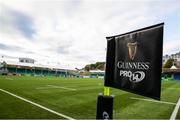 7 September 2018; A general view of a corner flag ahead of the Guinness PRO14 Round 2 match between Glasgow Warriors and Munster at Scotstoun Stadium in Glasgow, Scotland. Photo by Kenny Smith/Sportsfile