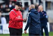 7 September 2018; Ulster Head Coach Dan McFarland and Edinburgh head coach Richard Cockerill before the Guinness PRO14 Round 2 match between Ulster and Edinburgh Rugby at the Kingspan Stadium in Belfast. Photo by Oliver McVeigh/Sportsfile