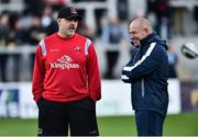 7 September 2018; Ulster Head Coach Dan McFarland and Edinburgh head coach Richard Cockerill before the Guinness PRO14 Round 2 match between Ulster and Edinburgh Rugby at the Kingspan Stadium in Belfast. Photo by Oliver McVeigh/Sportsfile