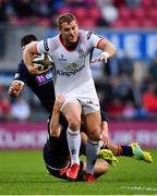 7 September 2018; Darren Cave of Ulster is tackled by Henry Pyrgos of Edinburgh during the Guinness PRO14 Round 2 match between Ulster and Edinburgh at the Kingspan Stadium in Belfast. Photo by Ramsey Cardy/Sportsfile