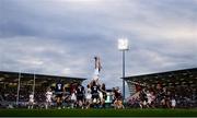 7 September 2018; Iain Henderson of Ulster wins possession in the lineout during the Guinness PRO14 Round 2 match between Ulster and Edinburgh at the Kingspan Stadium in Belfast. Photo by Ramsey Cardy/Sportsfile