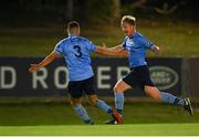 7 September 2018; Timmy Molloy of UCD, right, celebrates scoring his side's second goal with team mate Evan Osam during the Irish Daily Mail FAI Cup Quarter-Final match between UCD and Waterford at the UCD Bowl in Dublin. Photo by Piaras Ó Mídheach/Sportsfile
