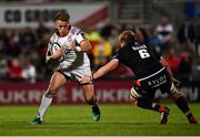 7 September 2018; Craig Gilroy of Ulster in action against Luke Hamilton of Edinburgh during the Guinness PRO14 Round 2 match between Ulster and Edinburgh Rugby at the Kingspan Stadium in Belfast. Photo by Oliver McVeigh/Sportsfile