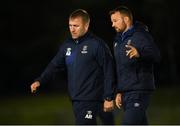 7 September 2018; Waterford manager Alan Reynolds, left, and assistant manager Noel Hunt at half-time during the Irish Daily Mail FAI Cup Quarter-Final match between UCD and Waterford at the UCD Bowl in Dublin. Photo by Piaras Ó Mídheach/Sportsfile