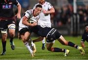 7 September 2018; John Cooney of Ulster is tackled by Henry Pyrgos of Edinburgh during the Guinness PRO14 Round 2 match between Ulster and Edinburgh Rugby at the Kingspan Stadium in Belfast. Photo by Oliver McVeigh/Sportsfile