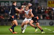7 September 2018; Will Addison of Ulster is tackled by Tom Brown, left, and Stuart McInally of Edinburgh during the Guinness PRO14 Round 2 match between Ulster and Edinburgh Rugby at the Kingspan Stadium in Belfast. Photo by Oliver McVeigh/Sportsfile