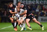 7 September 2018; Will Addison of Ulster is tackled by Tom Brown, left, and Stuart McInally of Edinburgh during the Guinness PRO14 Round 2 match between Ulster and Edinburgh Rugby at the Kingspan Stadium in Belfast. Photo by Oliver McVeigh/Sportsfile