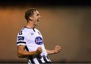 7 September 2018; Georgie Kelly of Dundalk celebrates after scoring his side's fourth goal during the Irish Daily Mail FAI Cup Quarter-Final match between Limerick and Dundalk at the Markets Field in Limerick. Photo by Eóin Noonan/Sportsfile