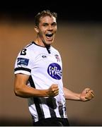 7 September 2018; Georgie Kelly of Dundalk celebrates after scoring his side's fourth goal during the Irish Daily Mail FAI Cup Quarter-Final match between Limerick and Dundalk at the Markets Field in Limerick. Photo by Eóin Noonan/Sportsfile