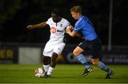 7 September 2018; Stanley Aborah of Waterford in action against Timmy Molloy of UCD during the Irish Daily Mail FAI Cup Quarter-Final match between UCD and Waterford at the UCD Bowl in Dublin. Photo by Piaras Ó Mídheach/Sportsfile