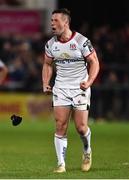 7 September 2018; John Cooney of Ulster celebrates after kicking a match winning penalty in injury time during the Guinness PRO14 Round 2 match between Ulster and Edinburgh Rugby at the Kingspan Stadium in Belfast. Photo by Oliver McVeigh/Sportsfile
