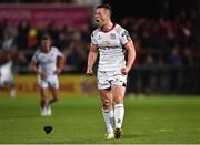 7 September 2018; John Cooney of Ulster celebrates after kicking a match winning penalty in injury time during the Guinness PRO14 Round 2 match between Ulster and Edinburgh Rugby at the Kingspan Stadium in Belfast. Photo by Oliver McVeigh/Sportsfile