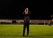7 September 2018; Dundalk manager Stephen Kenny acknowledges supporters following the Irish Daily Mail FAI Cup Quarter-Final match between Limerick and Dundalk at the Markets Field in Limerick. Photo by Eóin Noonan/Sportsfile