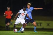 7 September 2018; Stanley Aborah of Waterford in action against Greg Sloggett during the Irish Daily Mail FAI Cup Quarter-Final match between UCD and Waterford at the UCD Bowl in Dublin. Photo by Piaras Ó Mídheach/Sportsfile
