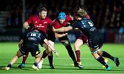 7 September 2018; Fineen Wycherley of Munster is tackled by Goerge Turner, left, and Jonny Gray during the Guinness PRO14 Round 2 match between Glasgow Warriors and Munster at Scotstoun Stadium in Glasgow, Scotland. Photo by Kenny Smith/Sportsfile