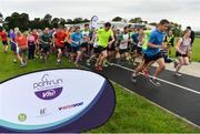 8 September 2018; parkrun Ireland in partnership with Vhi, added their 96th event on Saturday, 8th September, with the introduction of the Mungret parkrun in Co. Limerick. parkruns take place over a 5km course weekly, are free to enter and are open to all ages and abilities, providing a fun and safe environment to enjoy exercise. To register for a parkrun near you visit www.parkrun.ie. Pictured are participants at the start of the Mungret parkrun. Photo by Diarmuid Greene/Sportsfile
