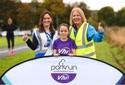 8 September 2018; parkrun Ireland in partnership with Vhi, added their 96th event on Saturday, 8th September, with the introduction of the Mungret parkrun in Co. Limerick. parkruns take place over a 5km course weekly, are free to enter and are open to all ages and abilities, providing a fun and safe environment to enjoy exercise. To register for a parkrun near you visit www.parkrun.ie. Pictured are event director Tonya Power, from Mungret, left, and Lavinia Ryan-Duggan from Vhi withher daughter Sophie Duggan, prior to Mungret parkrun. Photo by Diarmuid Greene/Sportsfile