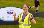 8 September 2018; parkrun Ireland in partnership with Vhi, added their 96th event on Saturday, 8th September, with the introduction of the Mungret parkrun in Co. Limerick. parkruns take place over a 5km course weekly, are free to enter and are open to all ages and abilities, providing a fun and safe environment to enjoy exercise. To register for a parkrun near you visit www.parkrun.ie. Pictured after finishing as first female across the Mungret parkrun finish line is Shona O'Flynn, from Ballinacurra, Limerick. Photo by Diarmuid Greene/Sportsfile
