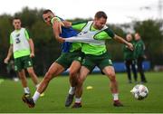 8 September 2018; Alan Judge, right, and Graham Burke during a Republic of Ireland training session at Dragon Park in Newport, Wales. Photo by Stephen McCarthy/Sportsfile