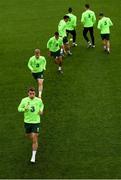 8 September 2018; Seamus Coleman and team-mates during a Republic of Ireland training session at Dragon Park in Newport, Wales. Photo by Stephen McCarthy/Sportsfile