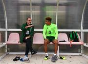 8 September 2018; Republic of Ireland manager Martin O'Neill and Callum Robinson during a Republic of Ireland training session at Dragon Park in Newport, Wales. Photo by Stephen McCarthy/Sportsfile