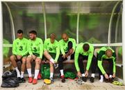 8 September 2018; Players, from left, Shaun Williams, Matt Doherty, Daryl Horgan, Darren Randolph, Colin Doyle and Caoimhin Kelleher during a Republic of Ireland training session at Dragon Park in Newport, Wales. Photo by Stephen McCarthy/Sportsfile