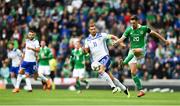 8 September 2018; Craig Cathcart of Northern Ireland in action against Edin Džeko of Bosnia and Herzegovina during the UEFA Nations League B Group 3 match between Northern Ireland and Bosnia & Herzegovina at Windsor Park in Belfast, Northern Ireland. Photo by David Fitzgerald/Sportsfile