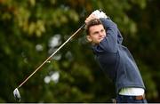 8 September 2018; Ryan Lumsden of Scotland watches his tee shot from the 11th during the 2018 World Amateur Team Golf Championships - Eisenhower Trophy competition at Carton House in Maynooth, Co Kildare. Photo by Matt Browne/Sportsfile