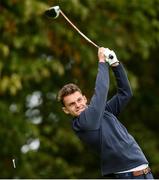 8 September 2018; Ryan Lumsden of Scotland watches his tee shot from the 11th during the 2018 World Amateur Team Golf Championships - Eisenhower Trophy competition at Carton House in Maynooth, Co Kildare. Photo by Matt Browne/Sportsfile