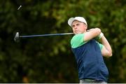 8 September 2018; Conor Purcell of Ireland watches his tee shot from the 11th during the 2018 World Amateur Team Golf Championships - Eisenhower Trophy competition at Carton House in Maynooth, Co Kildare. Photo by Matt Browne/Sportsfile