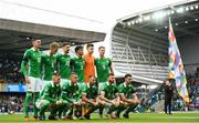 8 September 2018; The Northern Ireland team prior to the UEFA Nations League B Group 3 match between Northern Ireland and Bosnia & Herzegovina at Windsor Park in Belfast, Northern Ireland. Photo by David Fitzgerald/Sportsfile
