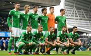 8 September 2018; The Northern Ireland team prior to the UEFA Nations League B Group 3 match between Northern Ireland and Bosnia & Herzegovina at Windsor Park in Belfast, Northern Ireland. Photo by David Fitzgerald/Sportsfile