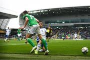 8 September 2018; Stuart Dallas of Northern Ireland is tackled by Muhamed Bešic of Bosnia and Herzegovina during the UEFA Nations League B Group 3 match between Northern Ireland and Bosnia & Herzegovina at Windsor Park in Belfast, Northern Ireland. Photo by David Fitzgerald/Sportsfile
