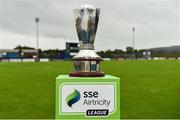 8 September 2018; A general view of the Mark Farren Memorial Cup before the SSE Airtricity League U17 Mark Farren Memorial Cup Final match between Finn Harps and Cork City at Finn Park in Ballybofey, Co Donegal.  Photo by Oliver McVeigh/Sportsfile
