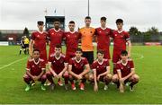 8 September 2018; The Cork City team before the SSE Airtricity League U17 Mark Farren Memorial Cup Final match between Finn Harps and Cork City at Finn Park in Ballybofey, Co Donegal. Photo by Oliver McVeigh/Sportsfile