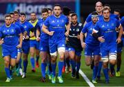8 September 2018; Leinster players, including Jack Conan, centre, prior to the Guinness PRO14 Round 2 match between Scarlets and Leinster at Parc y Scarlets in Llanelli, Wales. Photo by Stephen McCarthy/Sportsfile