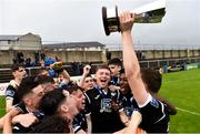 8 September 2018; Daragh Ellison of Finn Harps celebrates with team mates and the Mark Farren Memorial Cup after the SSE Airtricity League U17 Mark Farren Memorial Cup Final match between Finn Harps and Cork City at Finn Park in Ballybofey, Co Donegal. Photo by Oliver McVeigh/Sportsfile