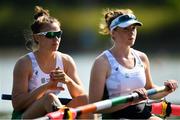9 September 2018; Aifric Keogh, left, and Emily Hegarty, of Ireland prior to competing in the Women's Pair heat event during day one of the World Rowing Championships in Plovdiv, Bulgaria. Photo by Seb Daly/Sportsfile