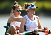 9 September 2018; Emily Hegarty, right, and Aifric Keogh of Ireland prior to competing in the Women's Pair heat event during day one of the World Rowing Championships in Plovdiv, Bulgaria. Photo by Seb Daly/Sportsfile