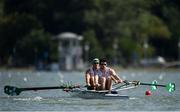 9 September 2018; Ronan Byrne, right, and Philip Doyle of Ireland competing in the Men's Double Sculls heat event during day one of the World Rowing Championships in Plovdiv, Bulgaria. Photo by Seb Daly/Sportsfile