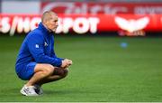 8 September 2018; Leinster senior coach Stuart Lancaster prior to the Guinness PRO14 Round 2 match between Scarlets and Leinster at Parc y Scarlets in Llanelli, Wales. Photo by Stephen McCarthy/Sportsfile