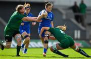 9 September 2018; Nikki Caughey of Leinster is tackled by Denise Redmond, left, and Nichola Fryday of Connacht during the 2018 Women’s Interprovincial Rugby Championship match between Connacht and Leinster at the Sportgrounds in Galway. Photo by Brendan Moran/Sportsfile