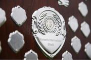 9 September 2018; A general view of the shield prior to the FAI Women’s Intermediate Shield Final match between TEK United and Lakewood Athletic at Newhill Park in Two Mile Borris, Tipperary.  Photo by Harry Murphy/Sportsfile